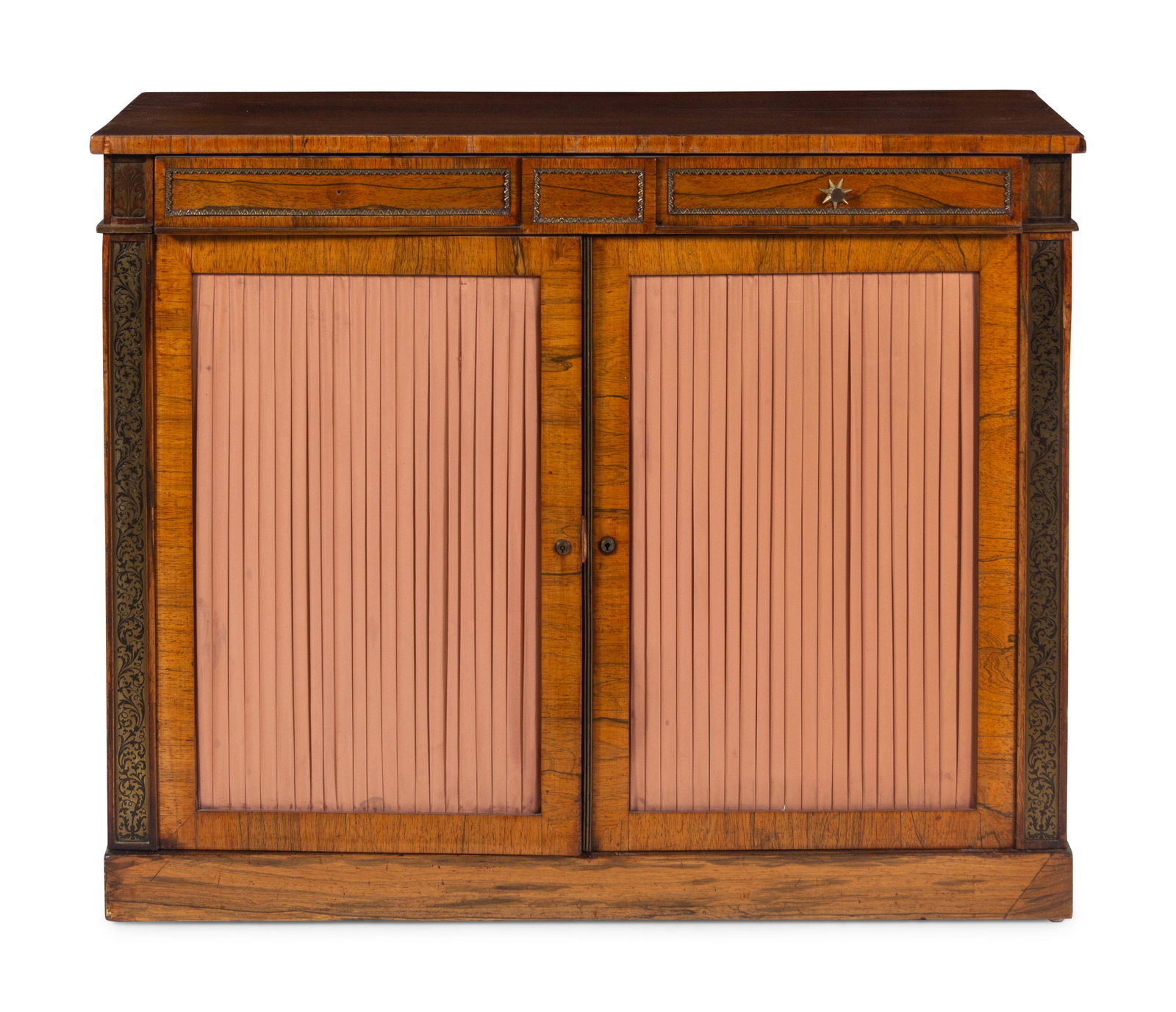 A Regency Brass Inlaid Rosewood Cabinet (1 of 3)