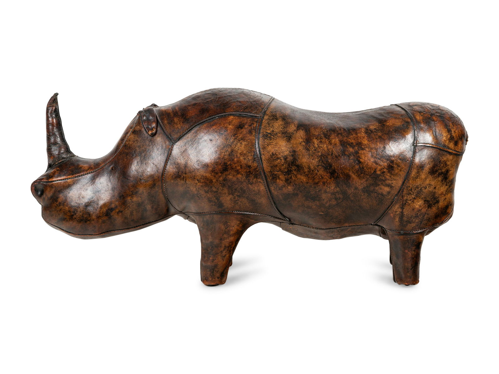An Omersa Leather Rhinoceros Footstool (1 of 4)