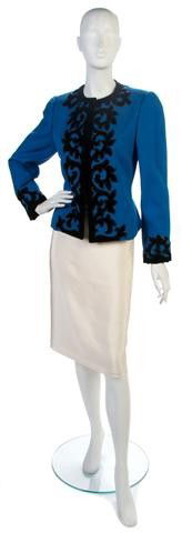 A Group of Four Oscar de la Renta Ensembles,: A Group of Four Oscar de la Renta Ensembles, comprised of two skirt suits and two jackets. Property of a Lady New York City, New York