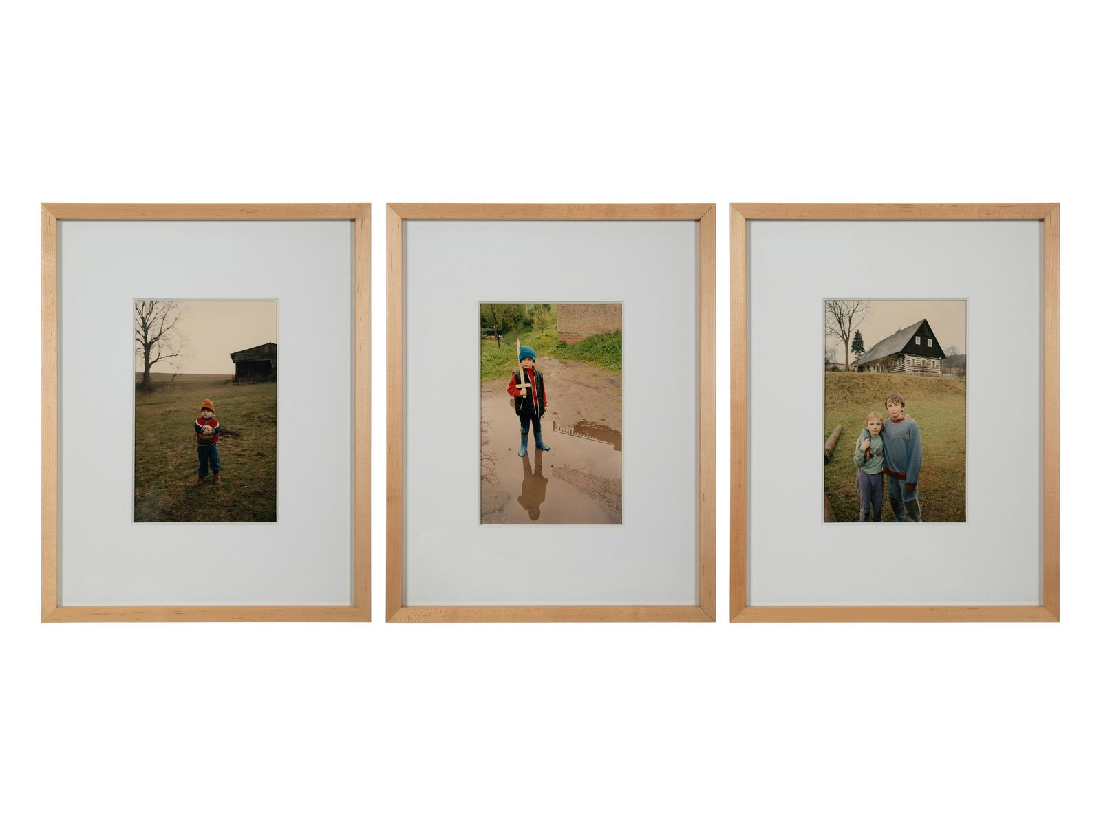 Jitka Hanzlova (Czech, b. 1958) Three Works (Peter &: Jitka Hanzlova (Czech, b. 1958) Three Works (Peter & Ball, 1993; The Good Will Win, 1991; Cyril & Patrick, 1993) chromogenic prints each signed and dated in pencil (verso) each 10 1/2 6 3/4 inches. Pr