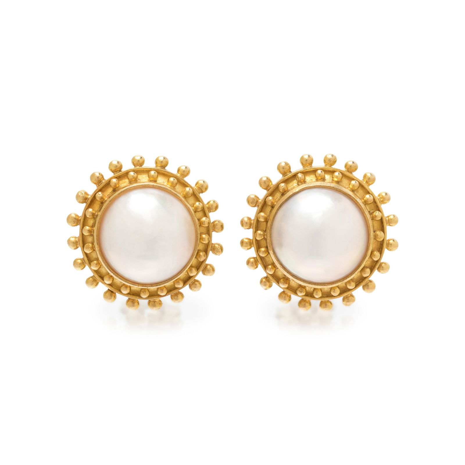 ELIZABETH LOCKE, YELLOW GOLD AND CULTURED MABE PEARL (1 of 2)
