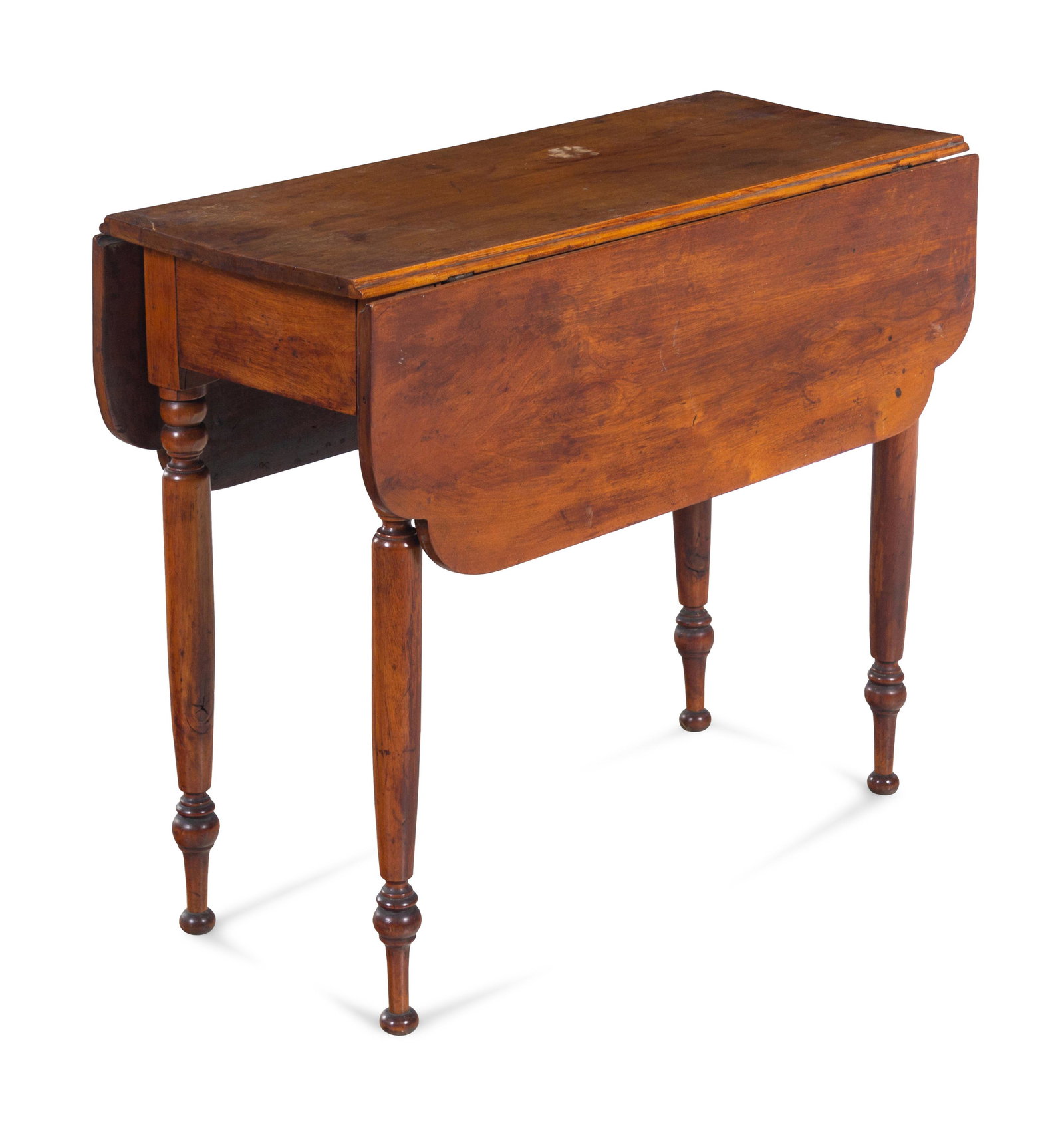 A Late Federal Cherrywood and Maple Drop Leaf Table (1 of 3)