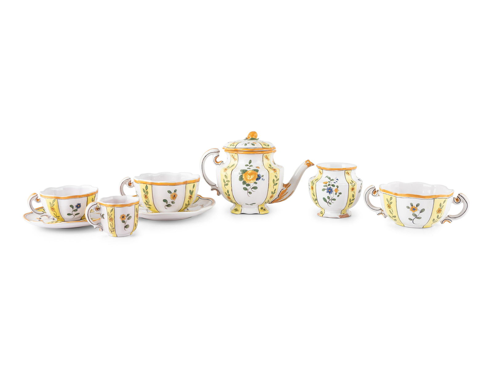 A French Hand Painted Faience Dinner Service (1 of 6)