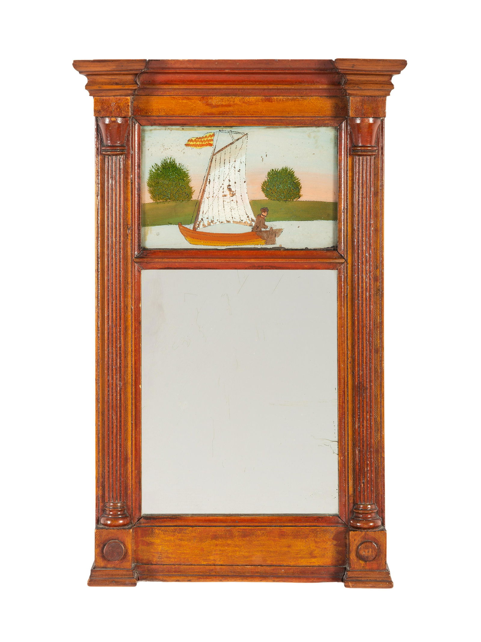 Two Reverse Paint Decorated Mirrors (1 of 2)