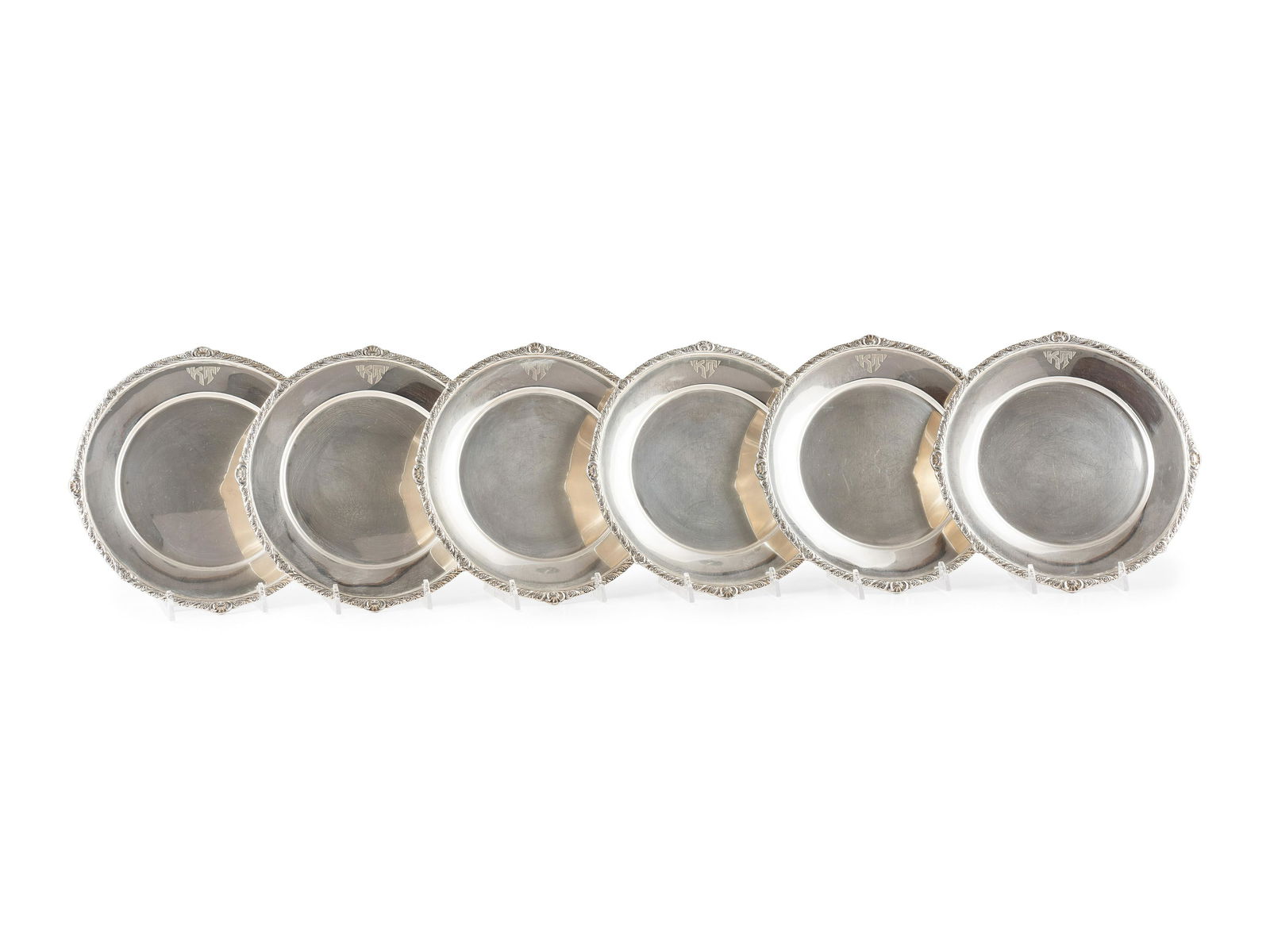 A Set of Twelve American Silver Bread Plates (1 of 2)