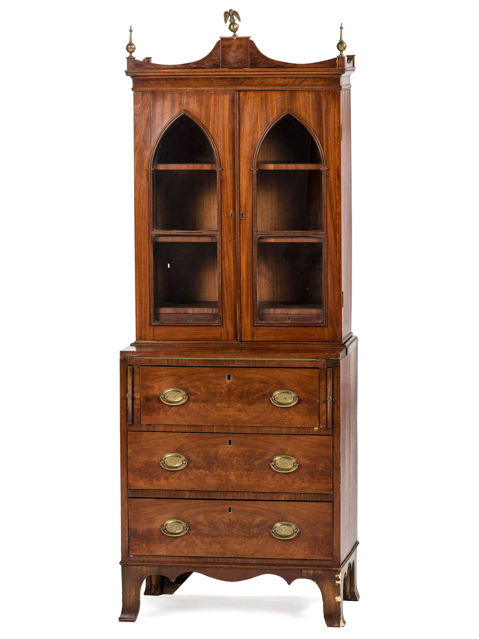A Federal Style Mahogany Diminutive Secretary Bookcase (1 of 4)