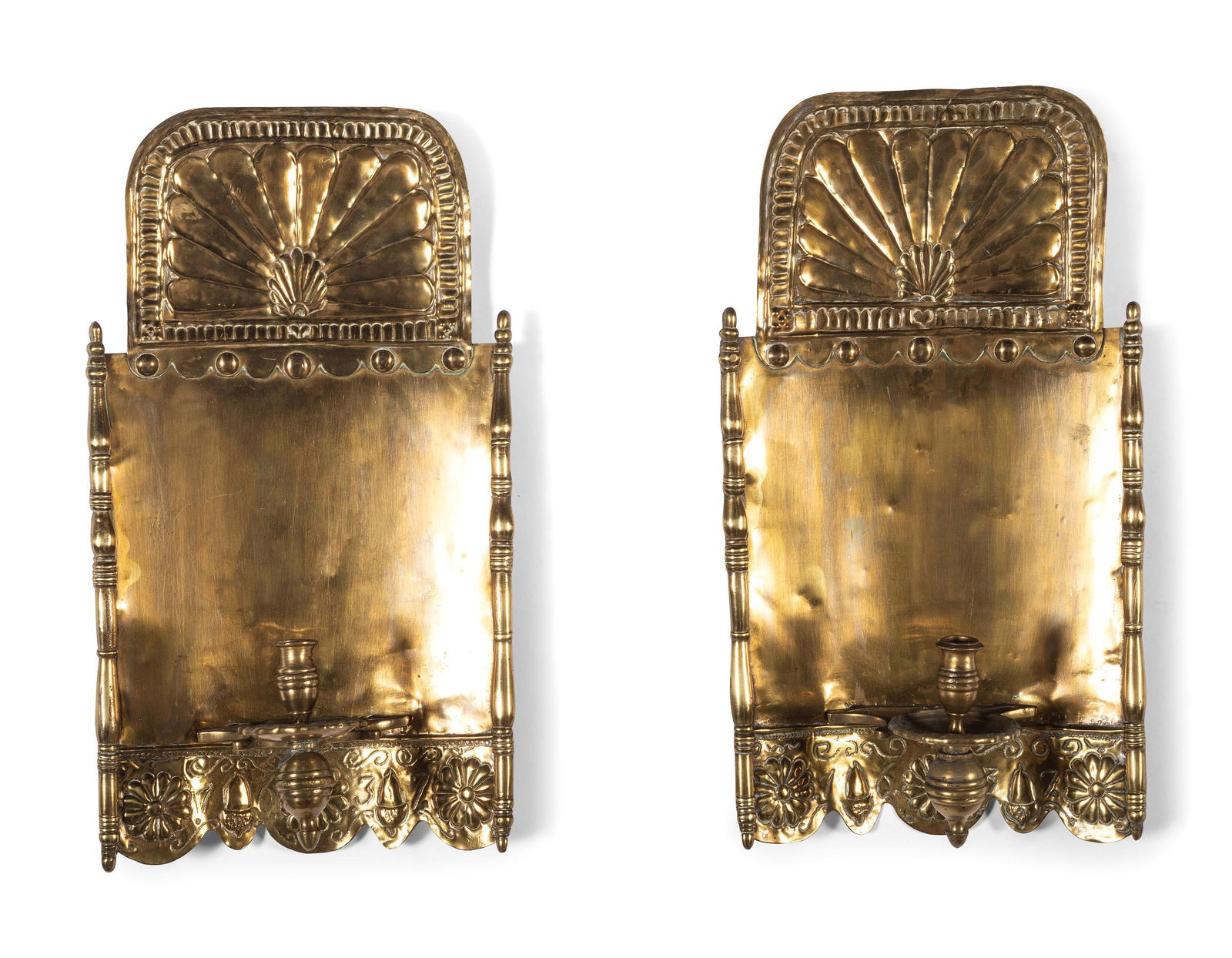 A Pair of Dutch Pressed Brass One-Light (1 of 2)