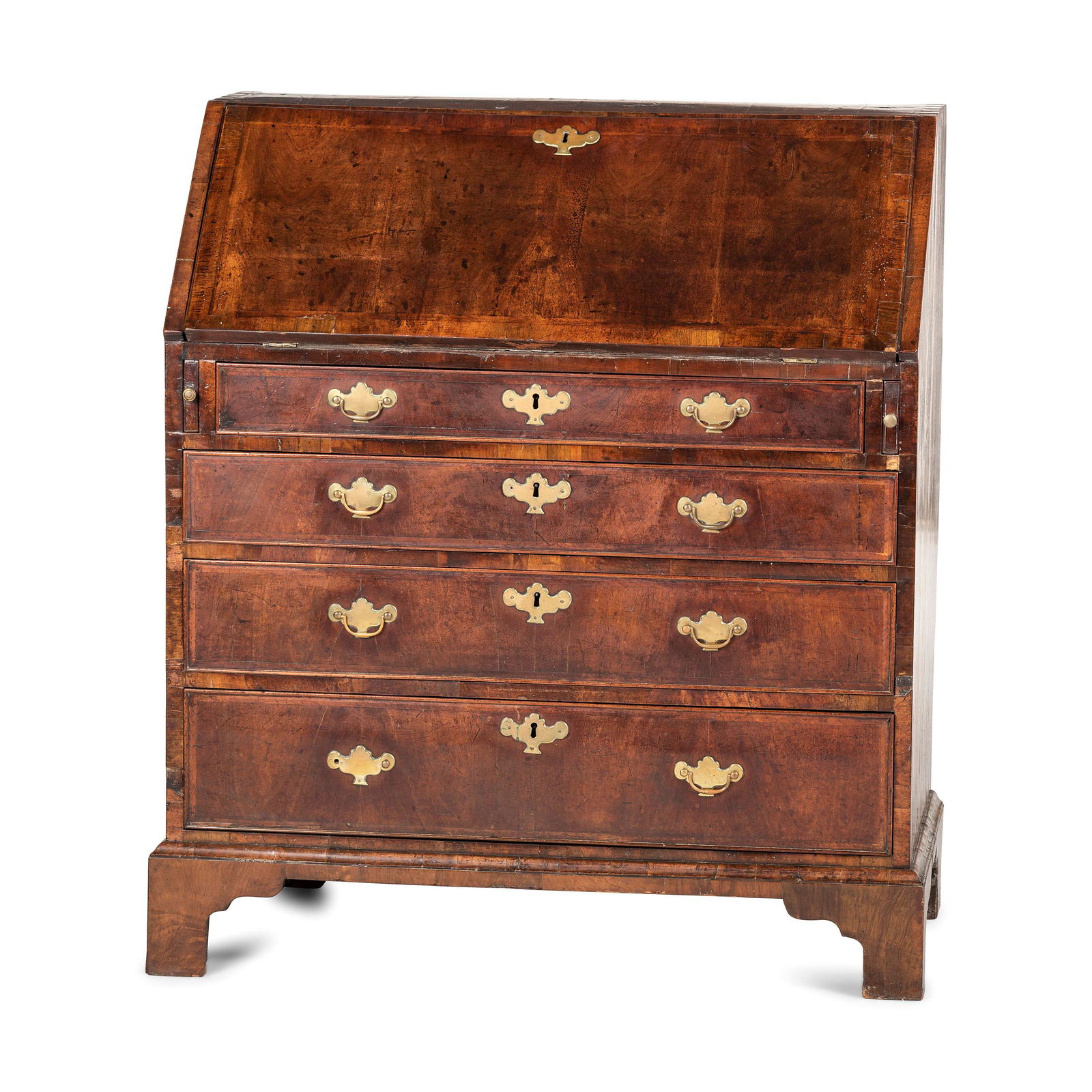 A George III Walnut Slant-Front Desk (1 of 6)