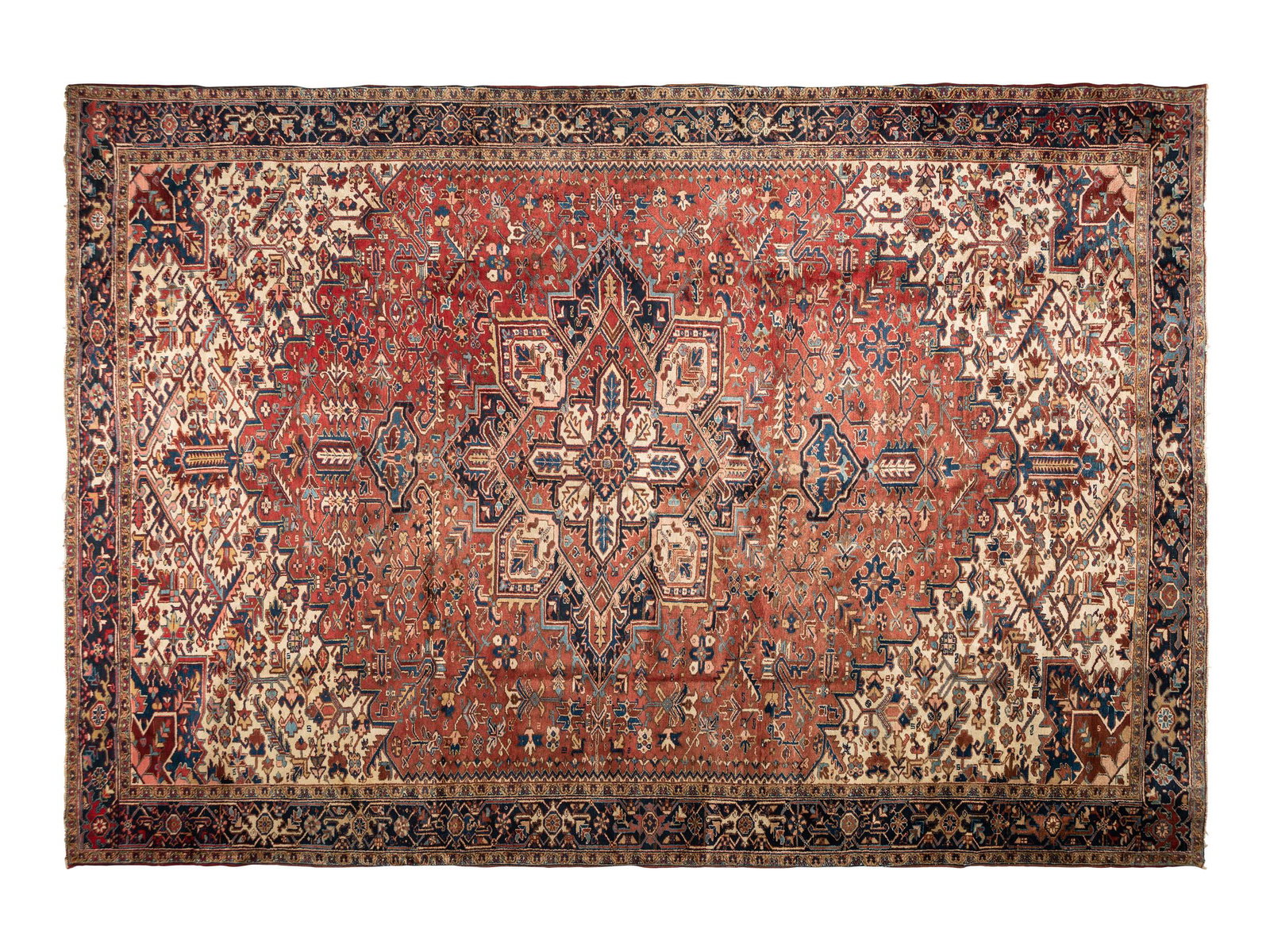 A Heriz Wool Rug: A Heriz Wool Rug 20th Century 17 feet 7 inches x 11 feet x 10 inches. From the Collection of Bruce and Claire Montgomerie