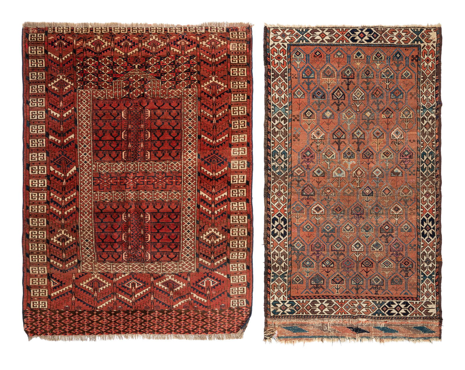 A Caucasian Wool Rug and a Baluch Wool Rug (1 of 2)