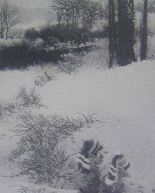 PETER MILTON (American b. 1930) UNDER GR: PETER MILTON (American b. 1930) UNDER GREYLOCK Pencil signed, titled, dated '93, and numbered 174/175 in margin, etching and engraving [Johnson/Milton 115]. 18 1/4 x 15 in.