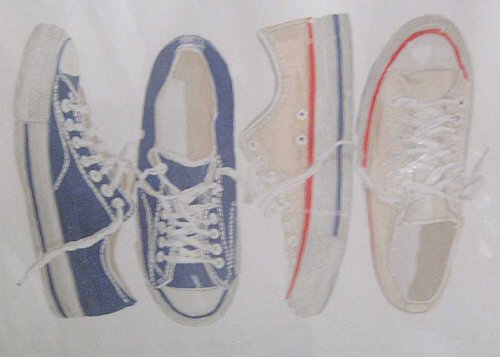 DON NICE (American b. 1932) TWO PAIR Pen: DON NICE (American b. 1932) TWO PAIR Pencil signed, titled, dated '82 and numbered 'pp I/III' in margin, color aquatint. 29 7/8 x 39 1/2 in.