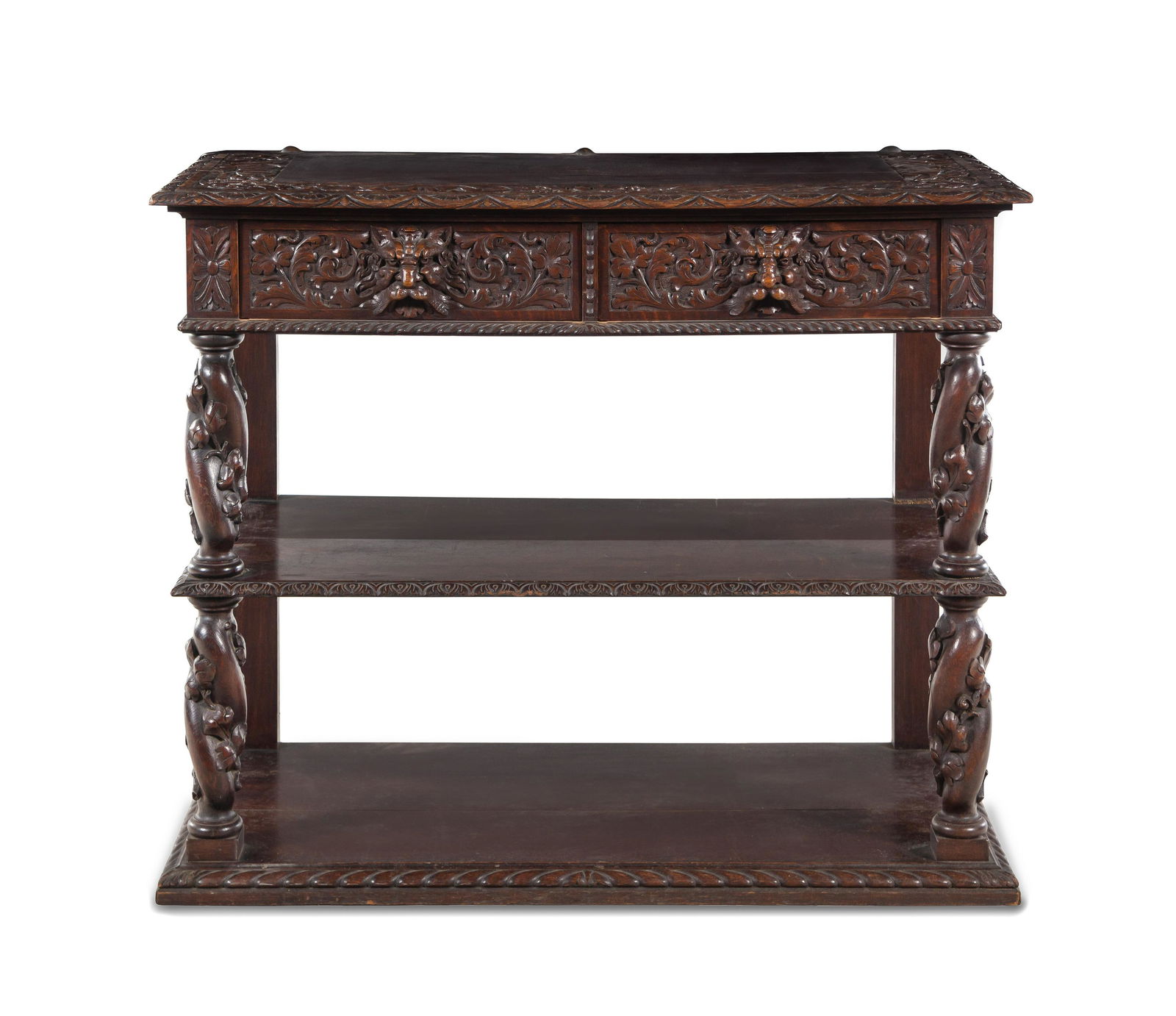 A French Renaissance Revival Carved Oak Small Server (1 of 4)