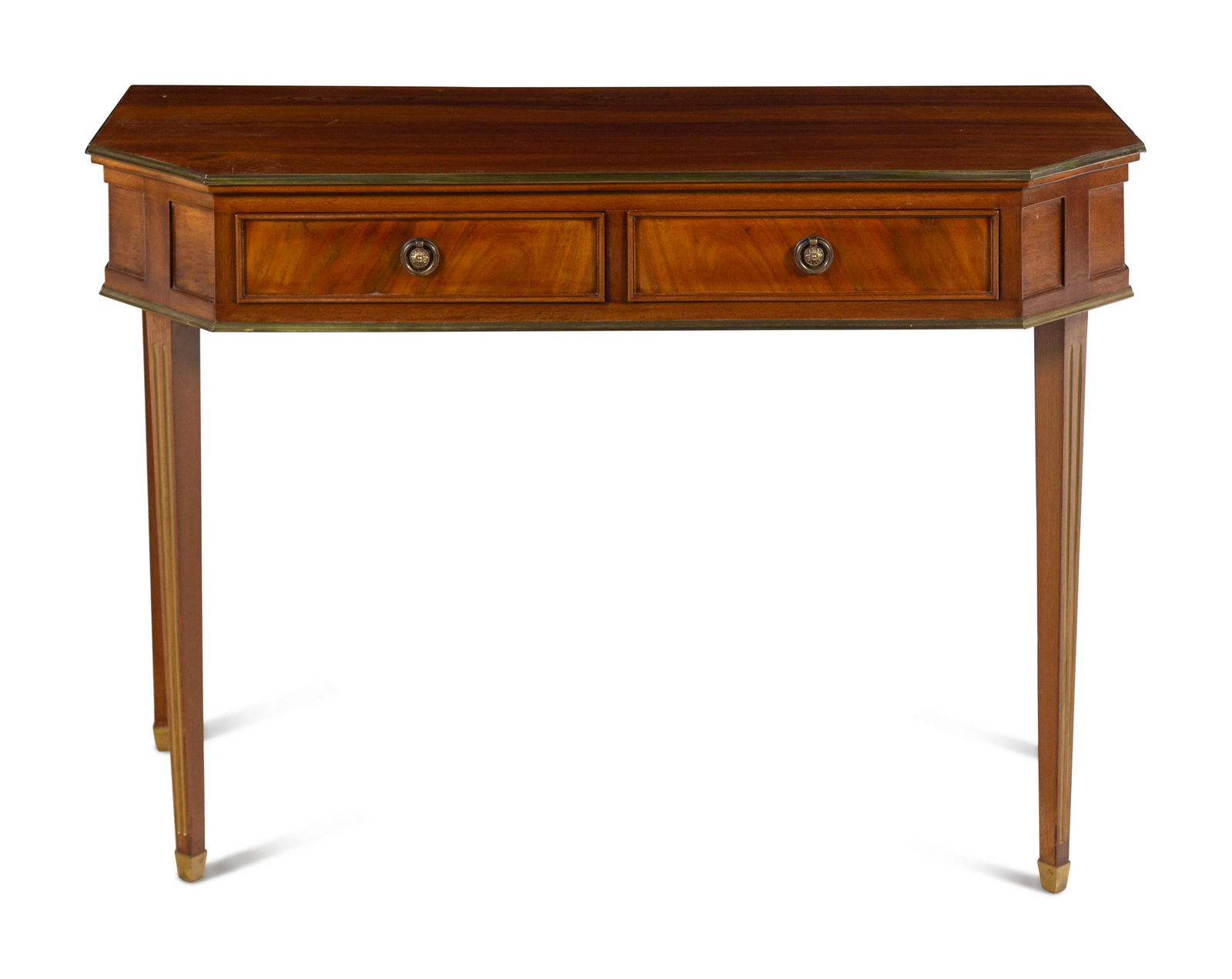 A Directoire Style Brass Mounted Mahogany Console Table (1 of 2)