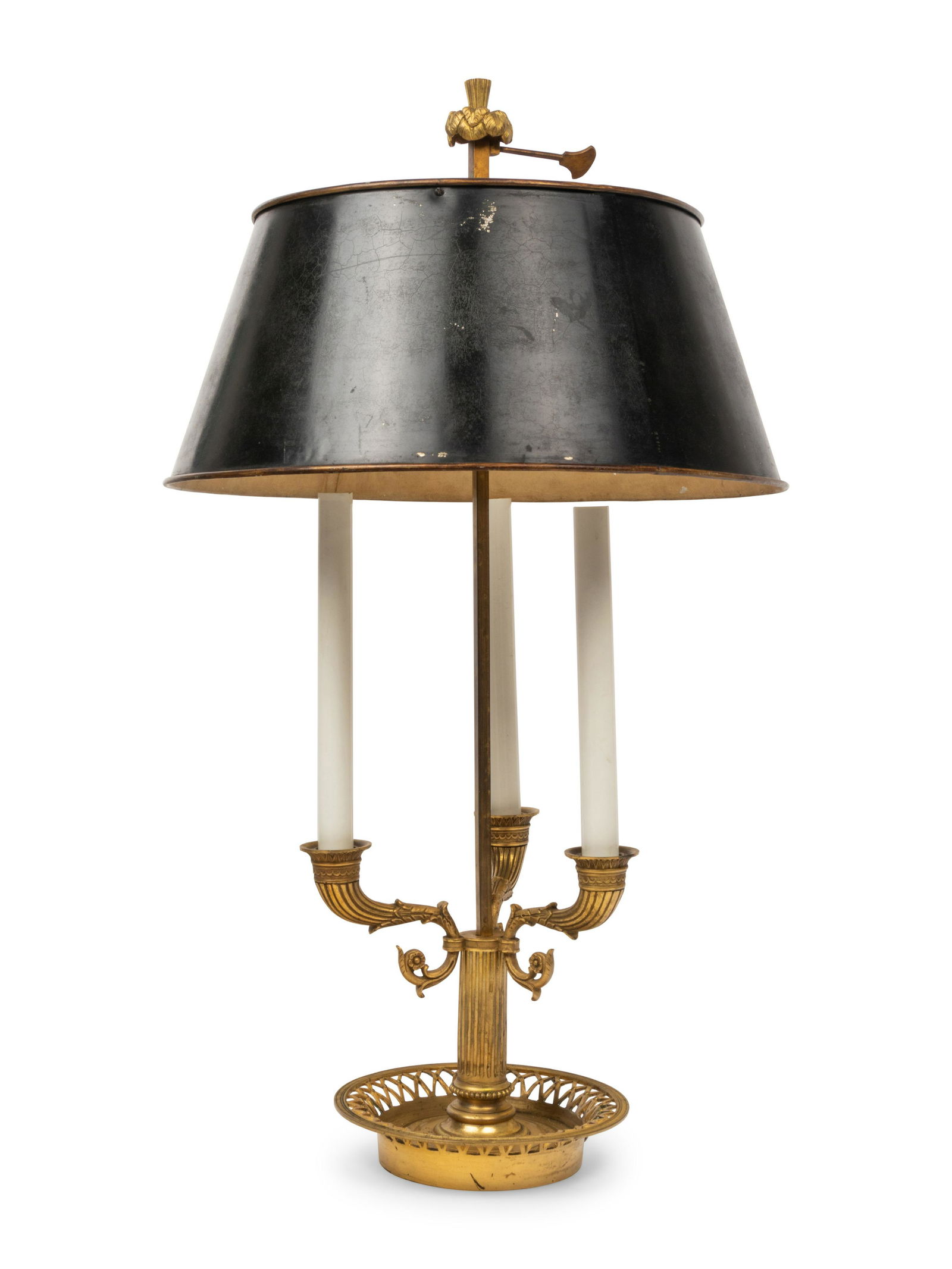 An Empire Style Gilt Bronze Bouillotte Three-Light Lamp (1 of 3)