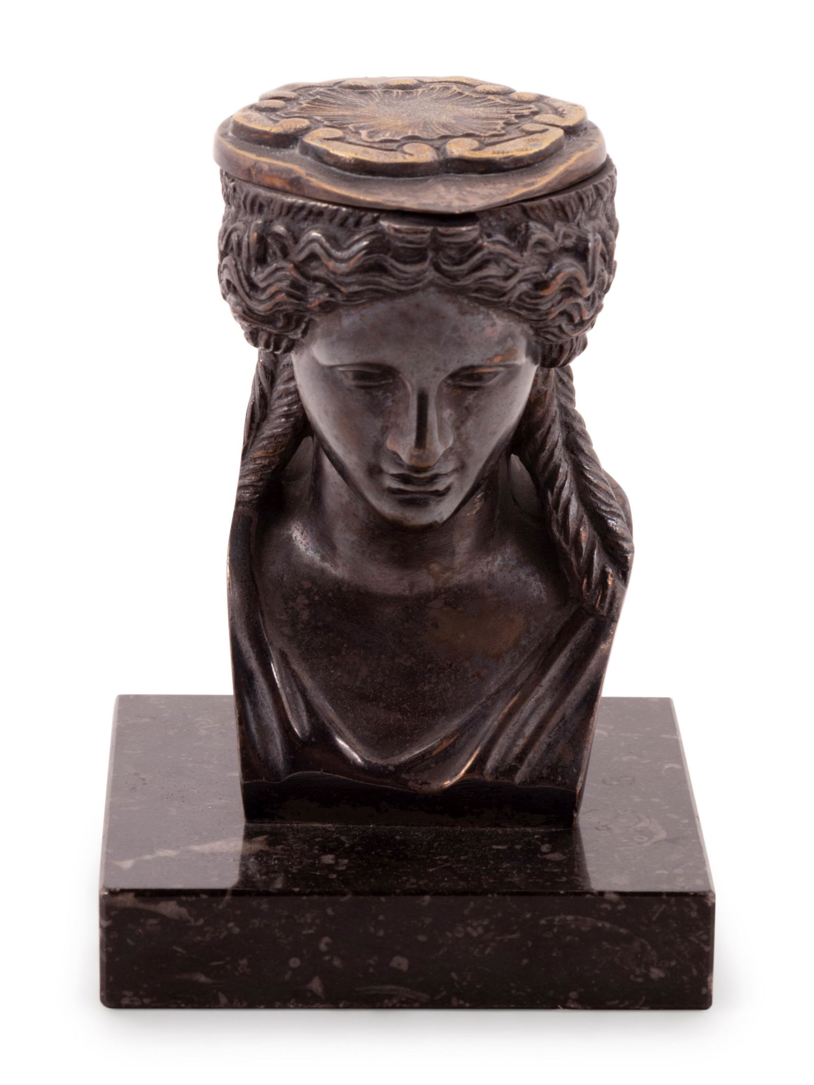 A French Bronze Figural Inkwell (1 of 3)