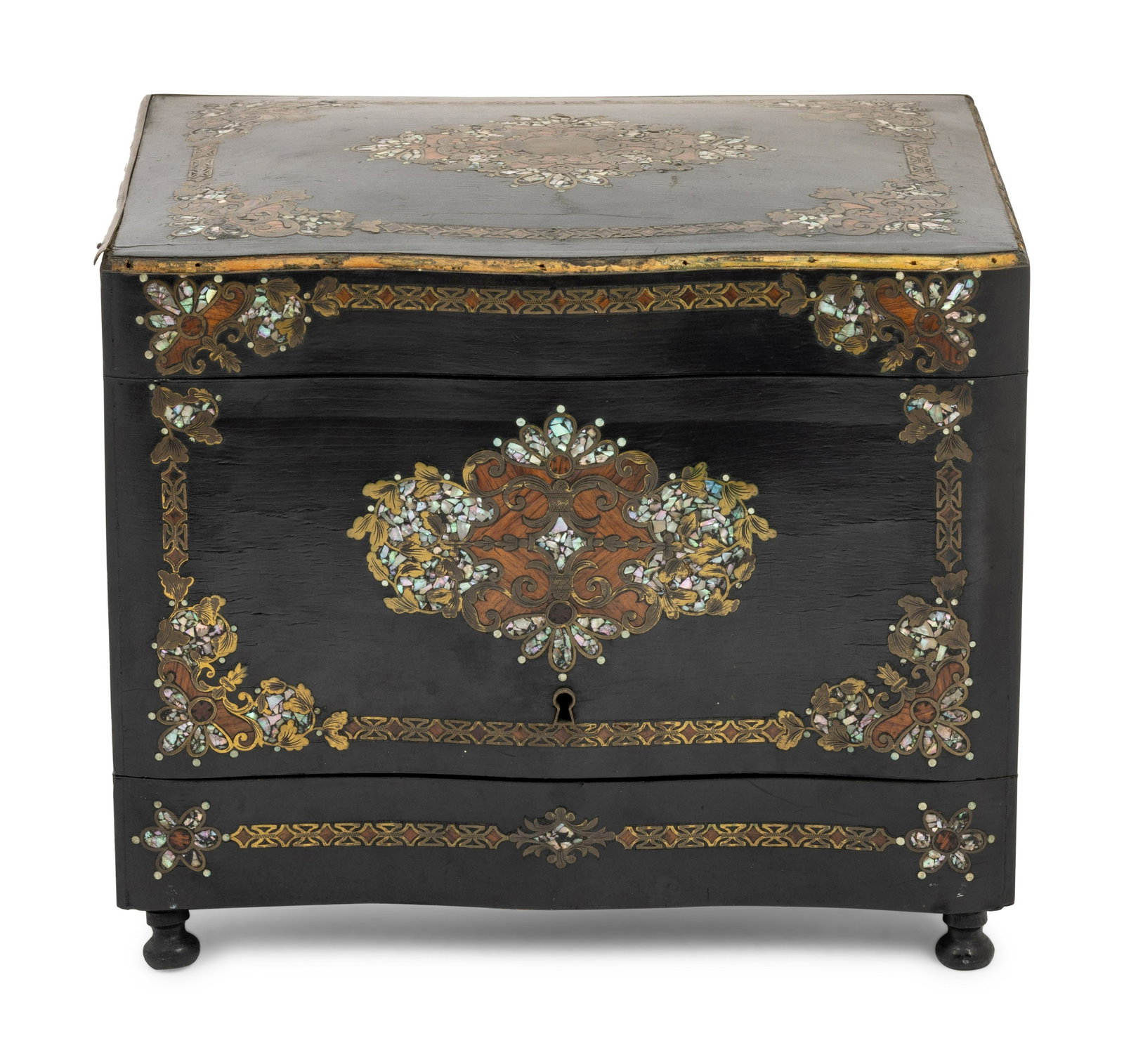 A French Mother-of-Pearl Inlaid Ebonized Cave a : A French Mother-of-Pearl Inlaid Ebonized Cave a Liqueur Circa 1900 Height 12 1/2 x width 9 x depth 10 1/4 inches. Sold to Benefit the Acquisition Fund of the Indianapolis Museum of Art at
