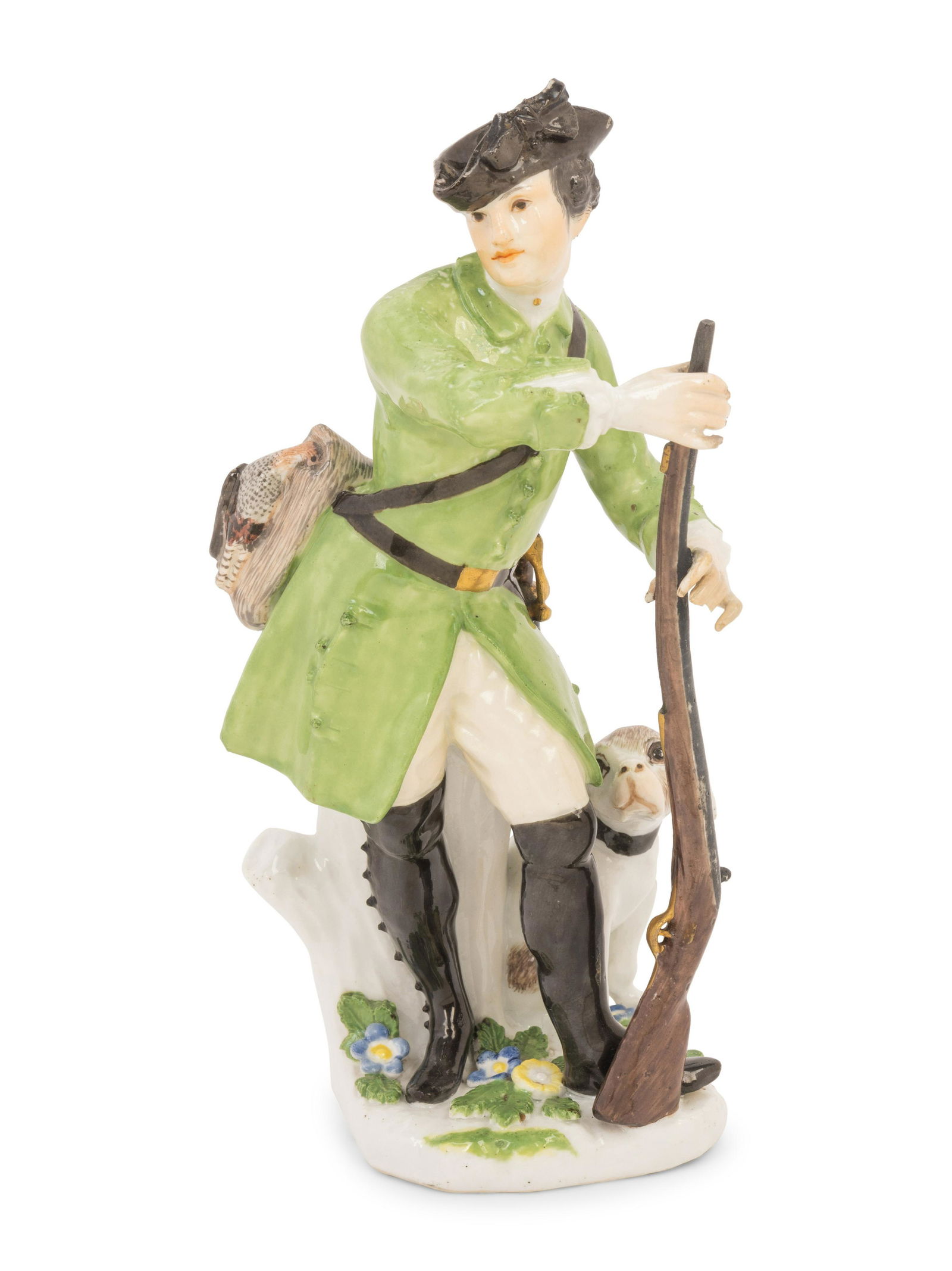 A Meissen Porcelain Figure of a Hunter (1 of 5)