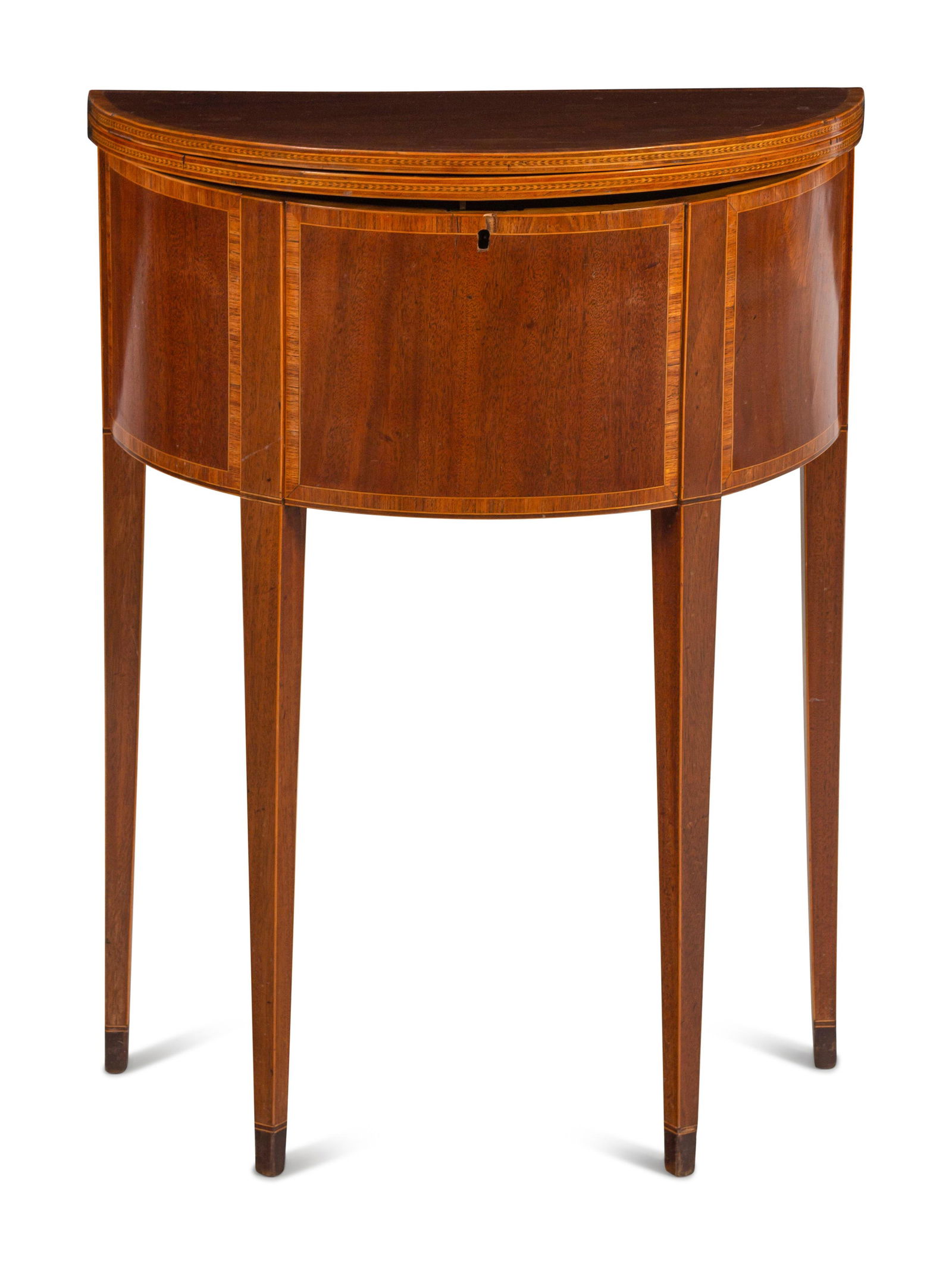 A George III Mahogany Demilune Table (1 of 3)
