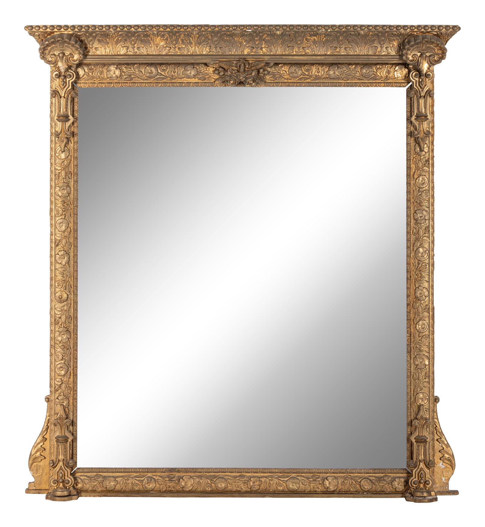 A Victorian Giltwood Overmantel Mirror (1 of 4)
