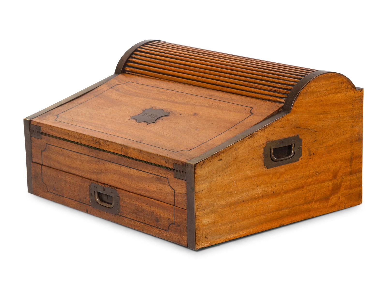 An English Brass Mounted Mahogany Lap Desk   (1 of 3)