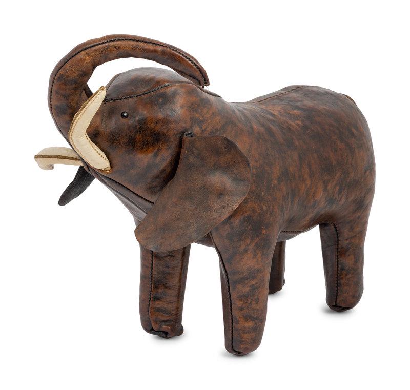 A Leather Elephant Foot Stool Attributed to Omersa and (1 of 4)