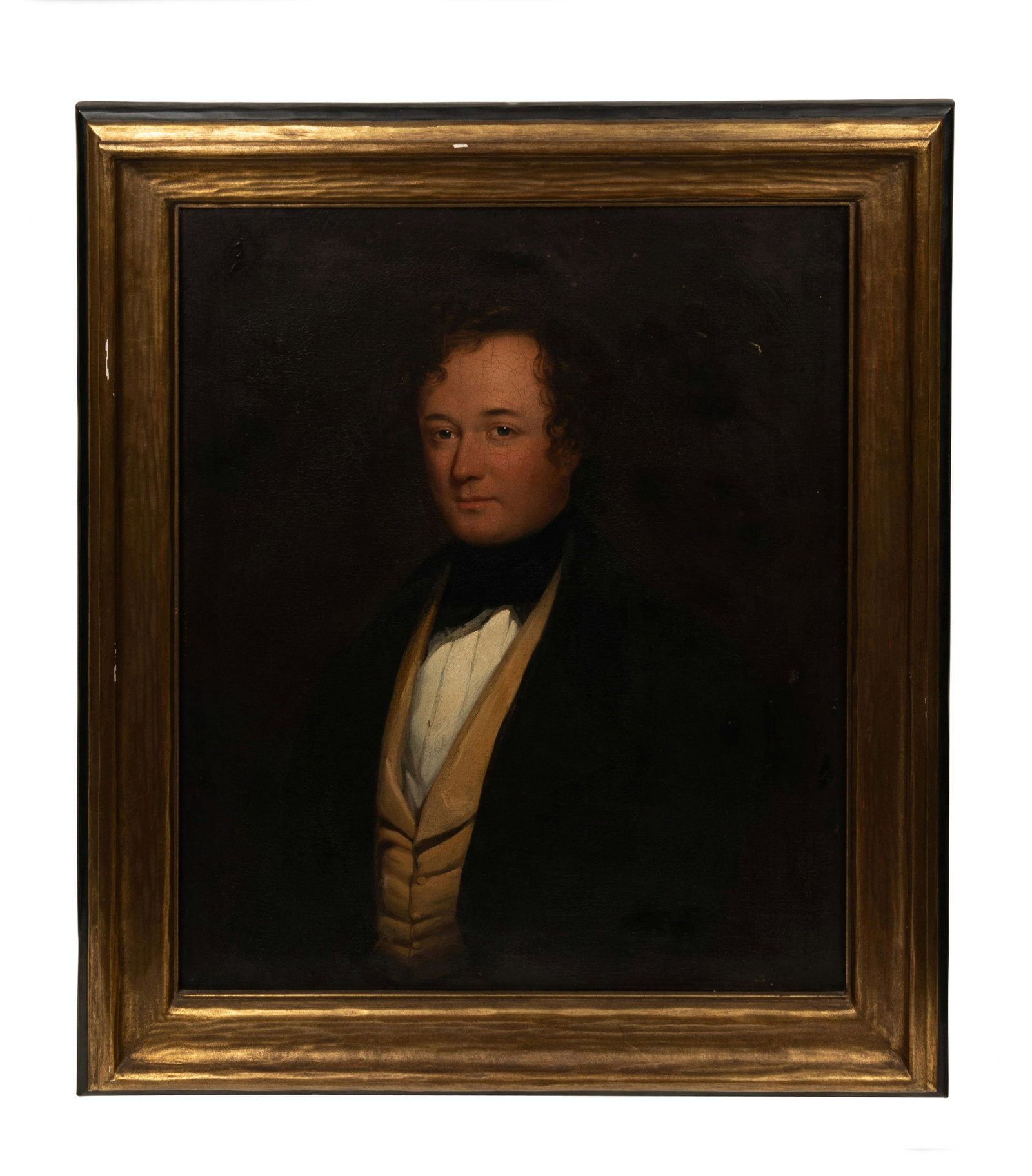 American School, 19th Century: American School, 19th Century Portrait of a Man oil on canvas 30 3/8 x 25 5/8 inches. Provenance: Estate of Angelo T. Manolis, Chicago