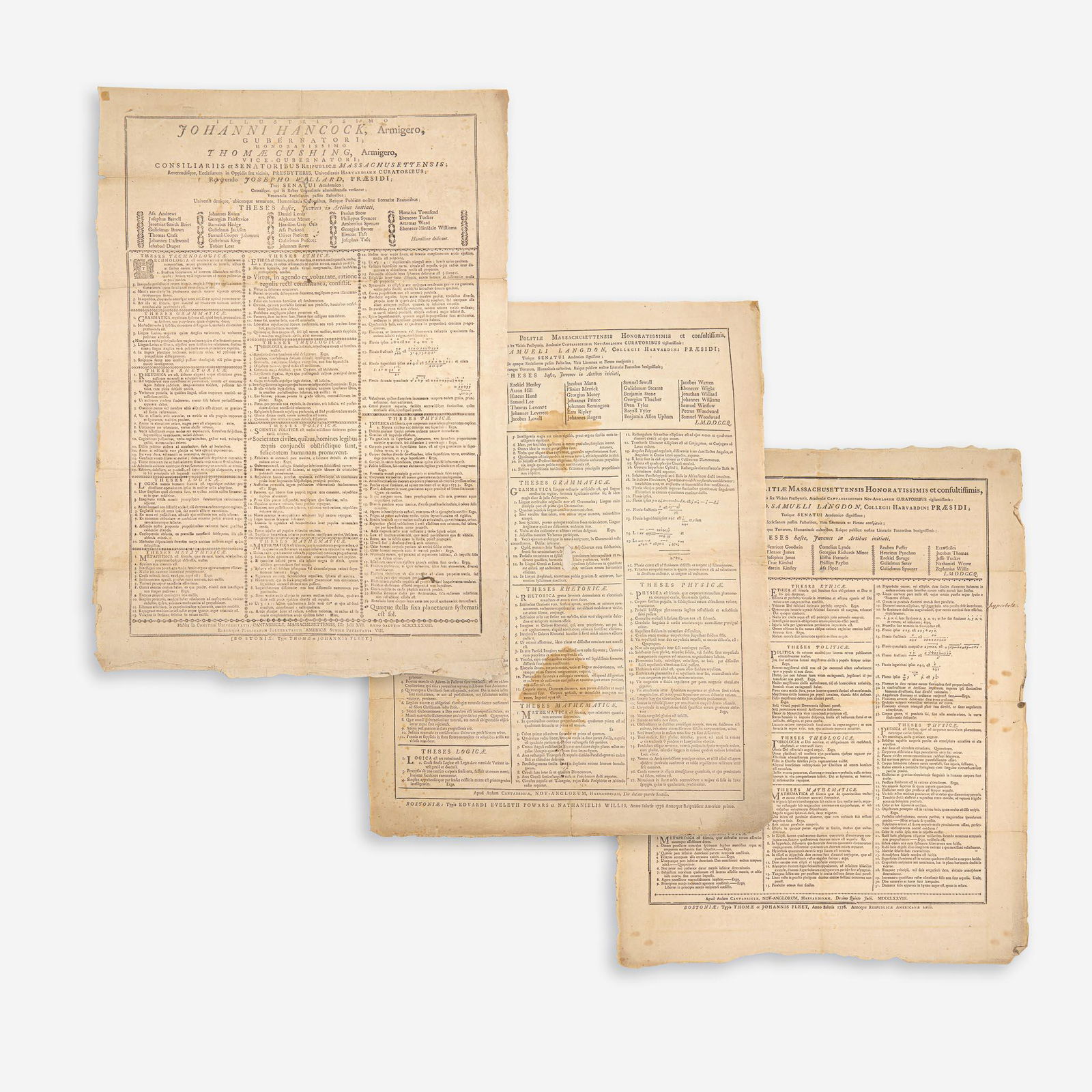 [Americana] [Harvard College] Group of 3 Harvard (1 of 7)