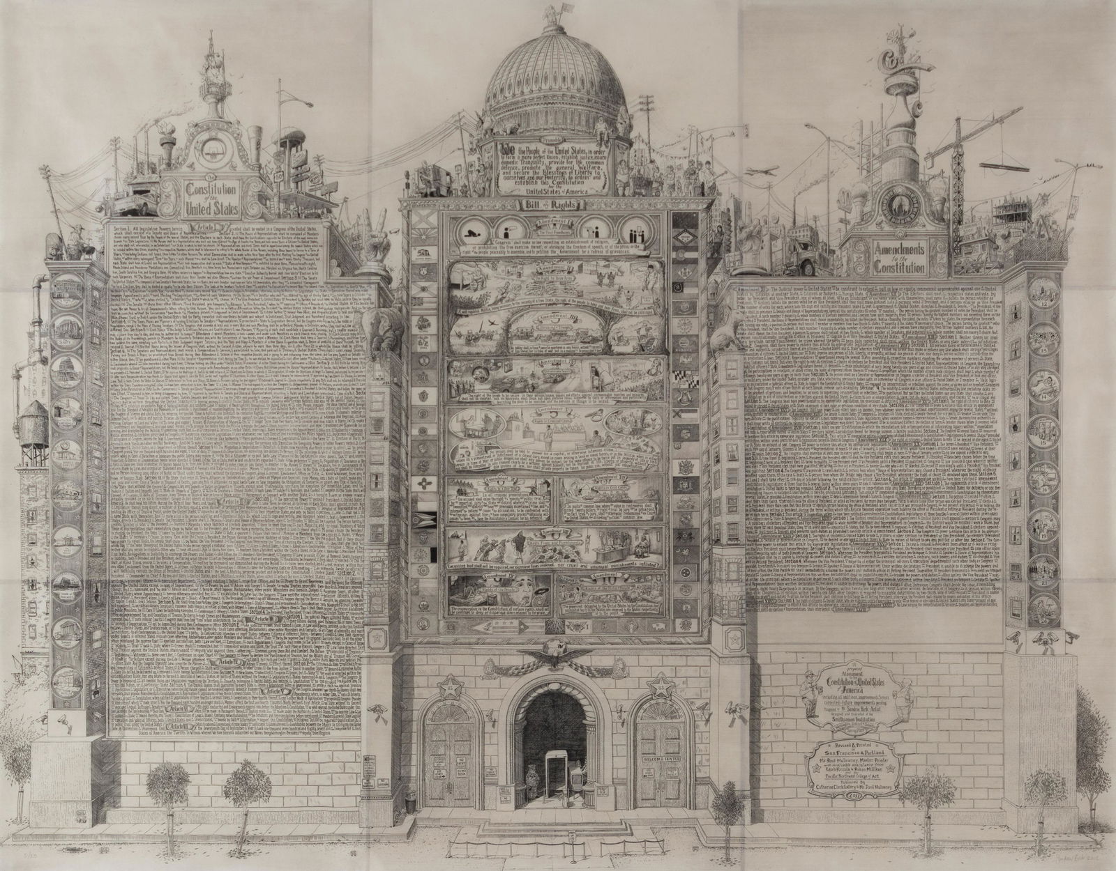 Sandow Birk (American, b. 1961) Monument to the (1 of 5)