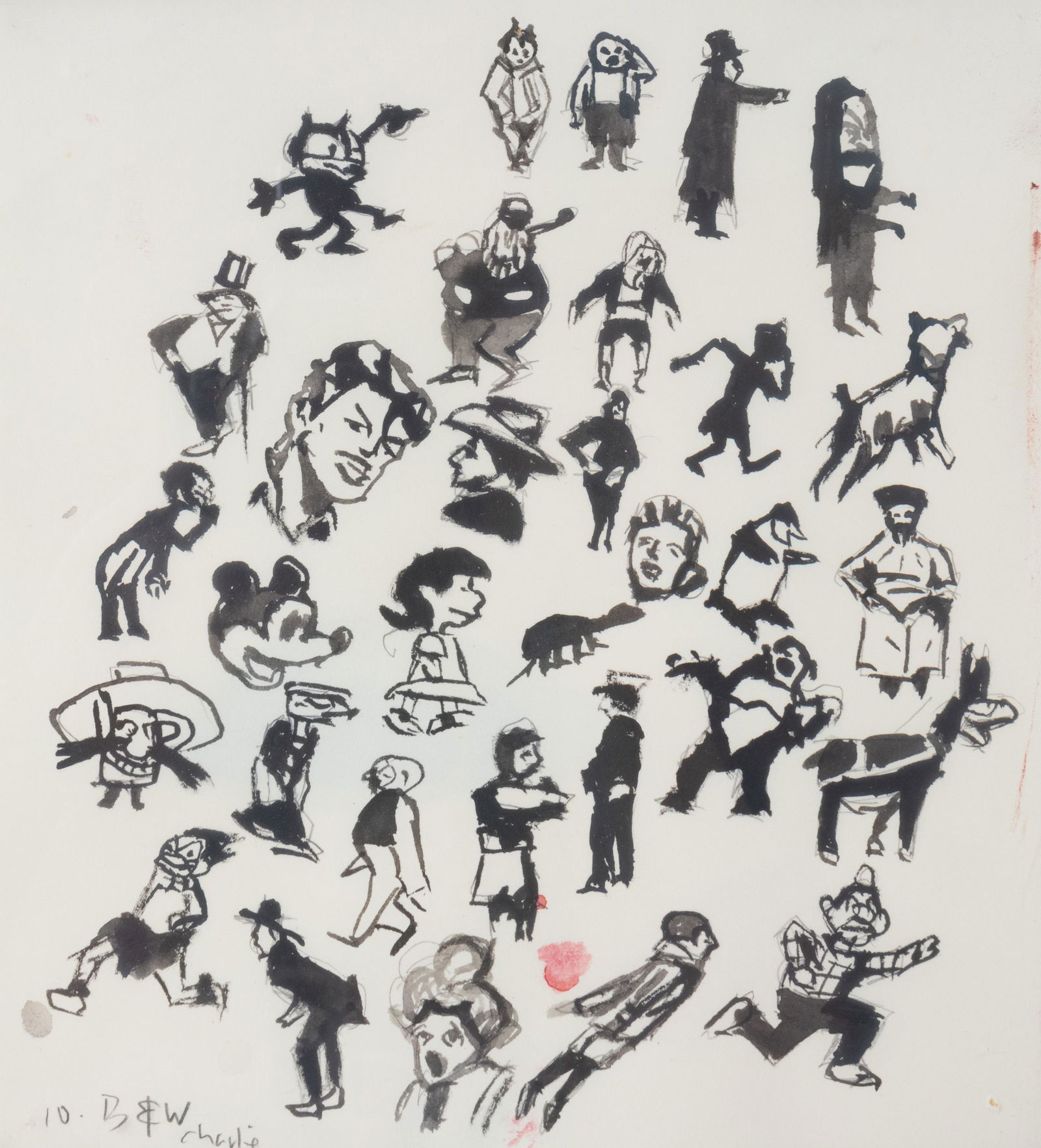 Charlie Roberts (American, b. 1984) Untitled, 2010: Charlie Roberts (American, b. 1984) Untitled, 2010 ink on paper signed Charlie and dated (lower left) 7 x 6 1/2 inches. Provenance: Richard Heller Gallery, Santa Monica