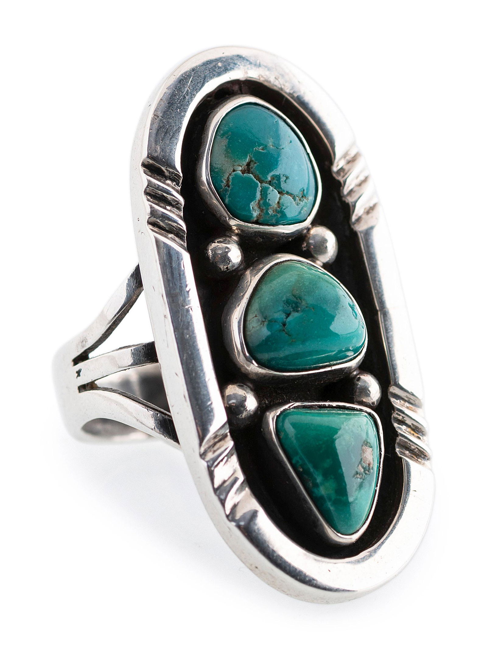 Julian Lovato (Kewa, 1922-2018) Sterling Silver and (1 of 3)