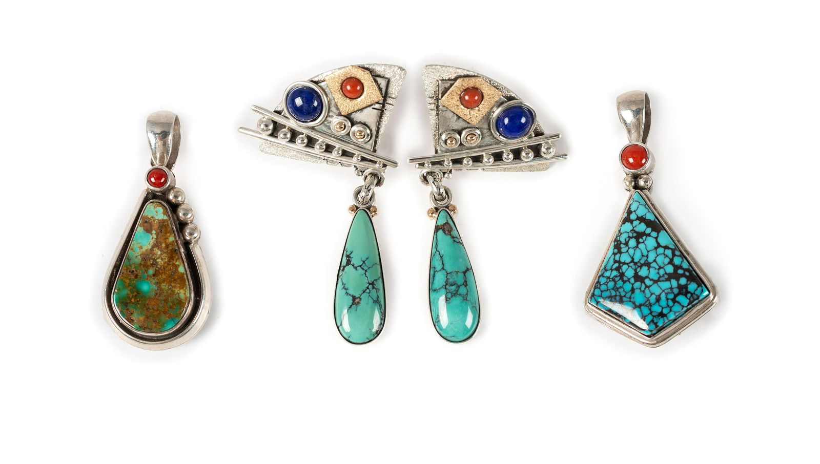 L. Eugene Nelson (Dine, b. 1954) Silver Post Earrings (1 of 3)