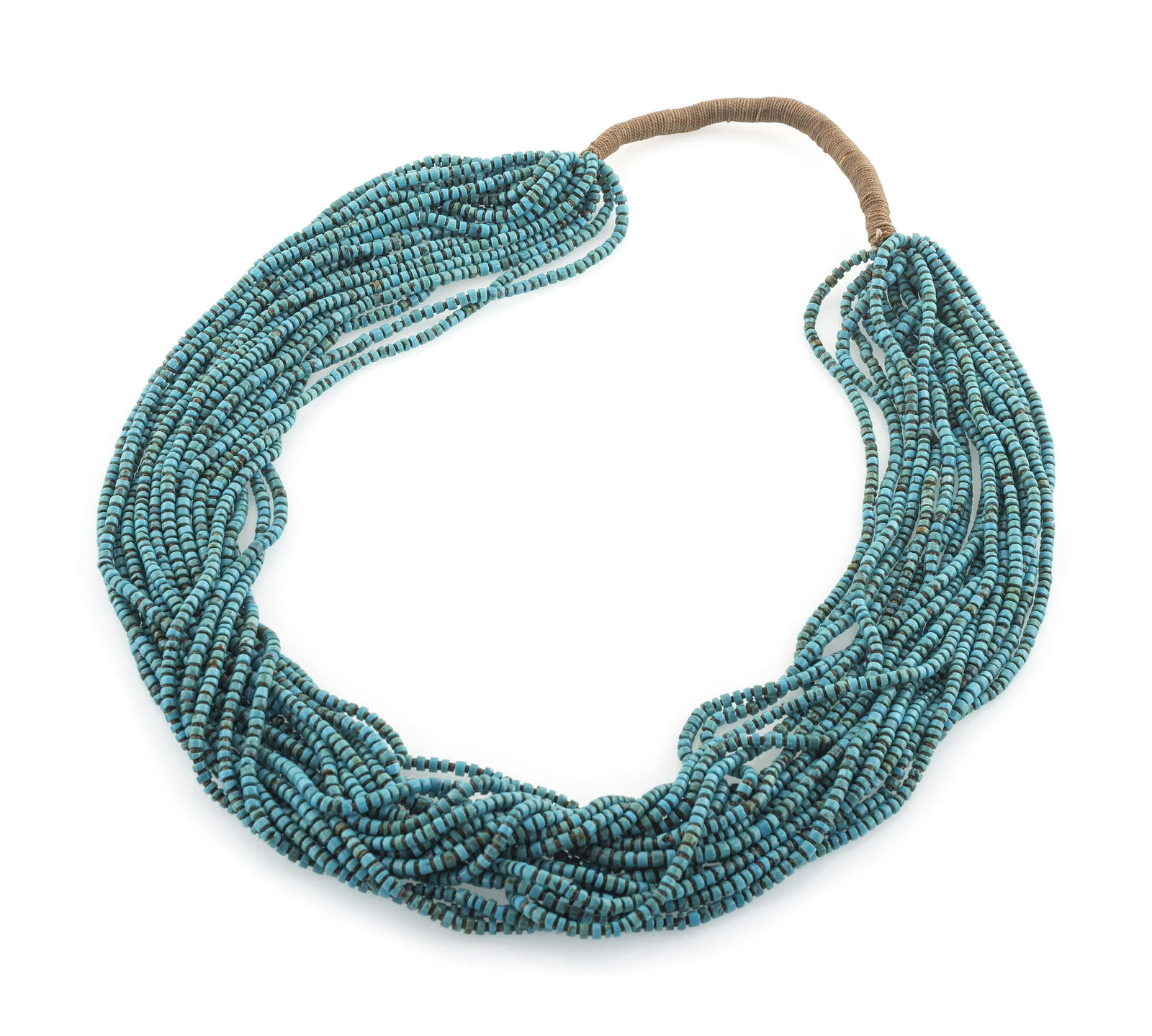 Kewa Multi-strand Rolled Turquoise and Heishi Necklace (1 of 2)