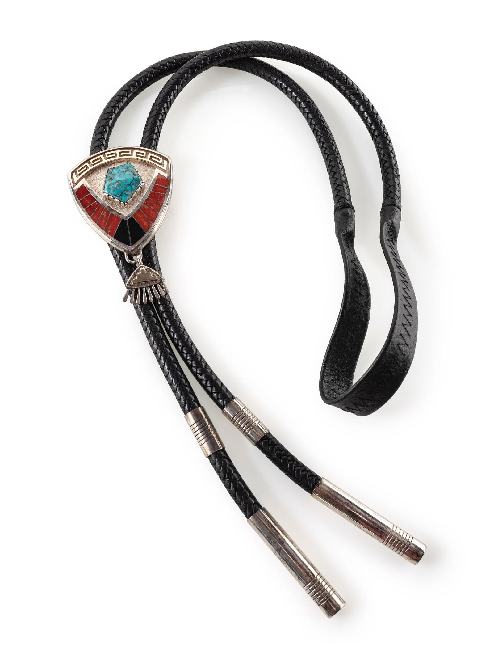 Jack Tom (Dine, b. 1949)  Sterling Silver Bolo Tie, Set (1 of 3)