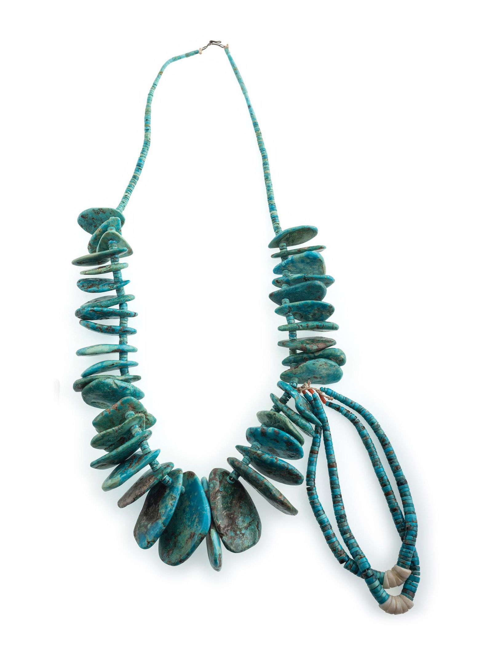 Large Pueblo Turquoise Tab Necklace, with Joclas (1 of 1)