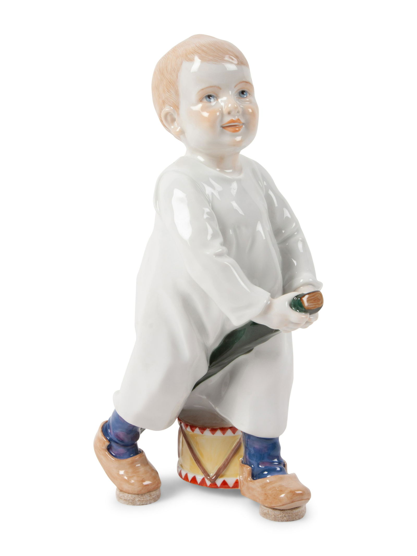 A Meissen Porcelain Figure of a Boy with Drum, by: A Meissen Porcelain Figure of a Boy with Drum, by Konrad Hentschel Early 20th Century with underglaze mark and incised number 73365 height 8 inches The Marilyn Eber Collection, Denver, Colorado