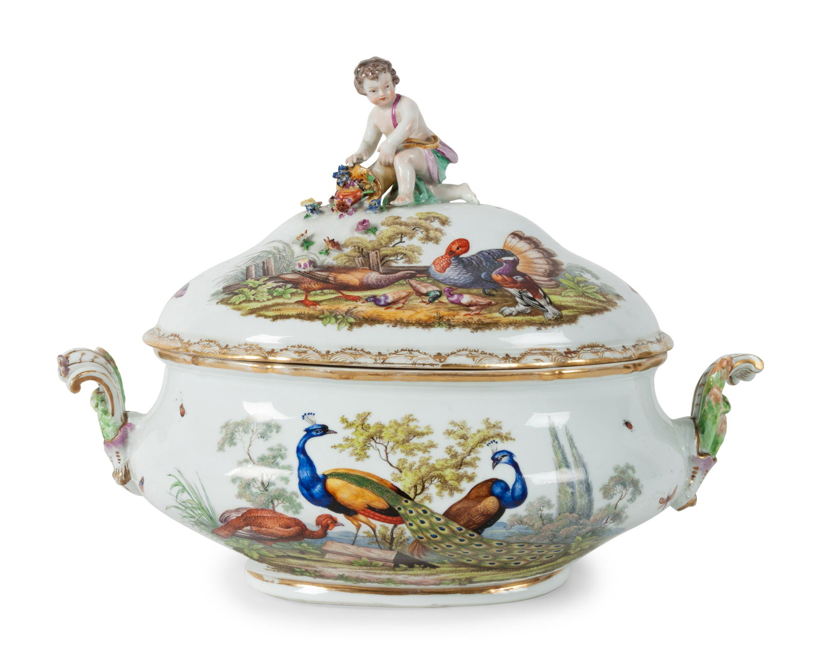 A Meissen Porcelain Soup Tureen depicting painted (1 of 3)
