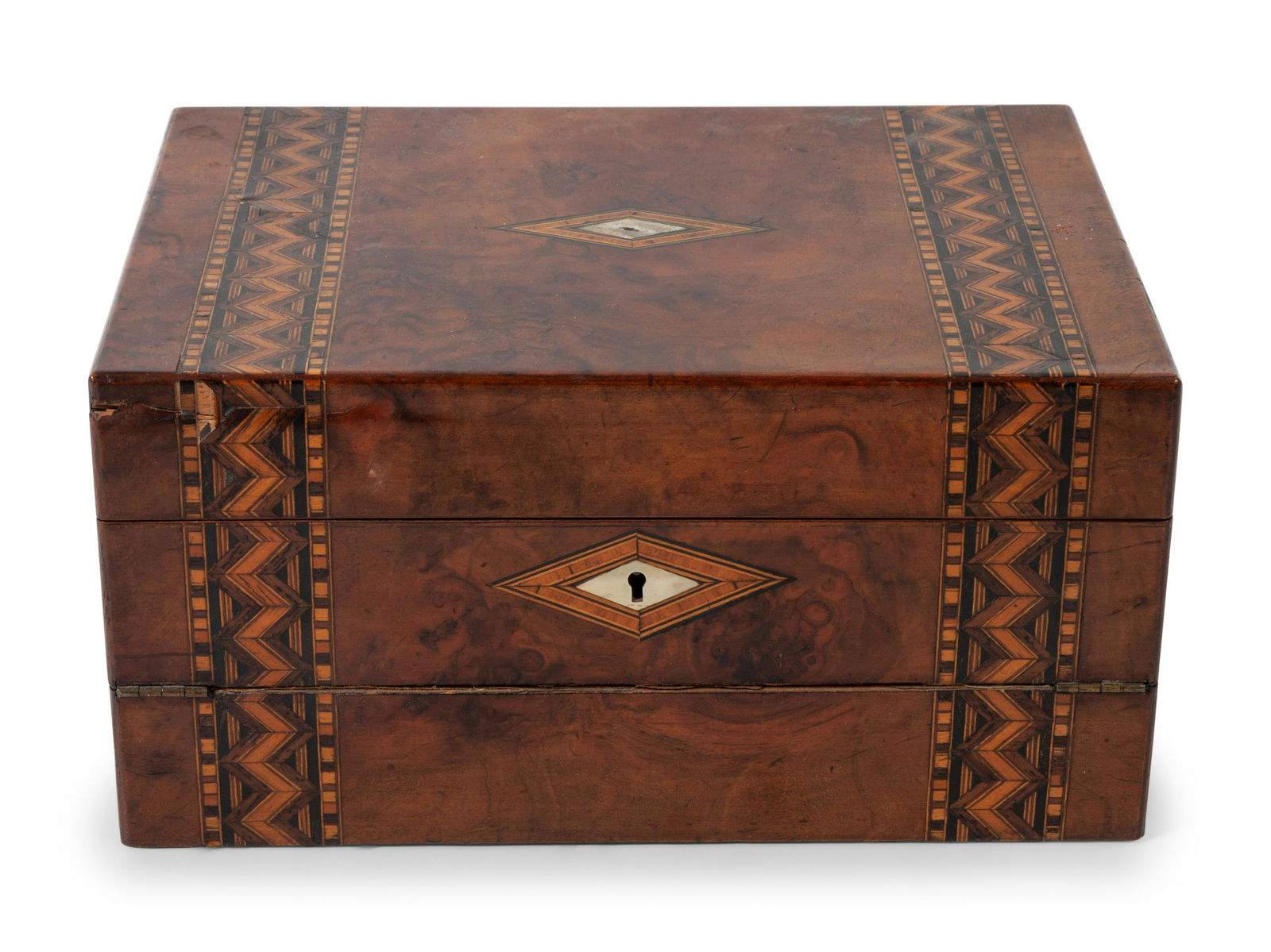 A Regency Parquetry and Mother-of-Pearl Inlaid Walnut (1 of 5)