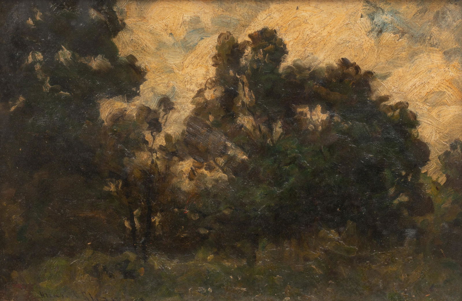 Annie Cornelia Shaw (American, 1852-1887) Untitled Oil (1 of 3)