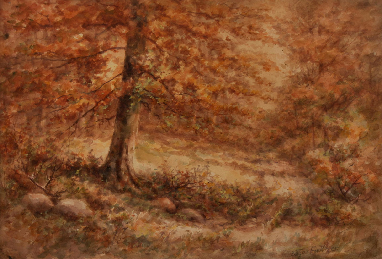 Edgar Forkner (American, 1867-1945) Untitled Watercolor (1 of 3)