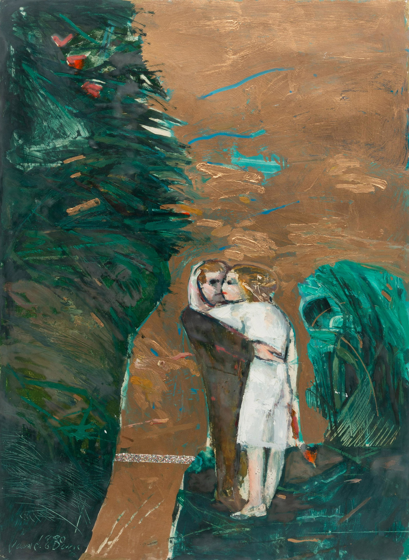 James Granberry Davis (American, 1931-2016) Oil on: James Granberry Davis (American, 1931-2016) Oil on Paper signed James G. Davis and dated 1990, lower left 30 x 21 3/4 inches The Marilyn Eber Collection, Denver, Colorado