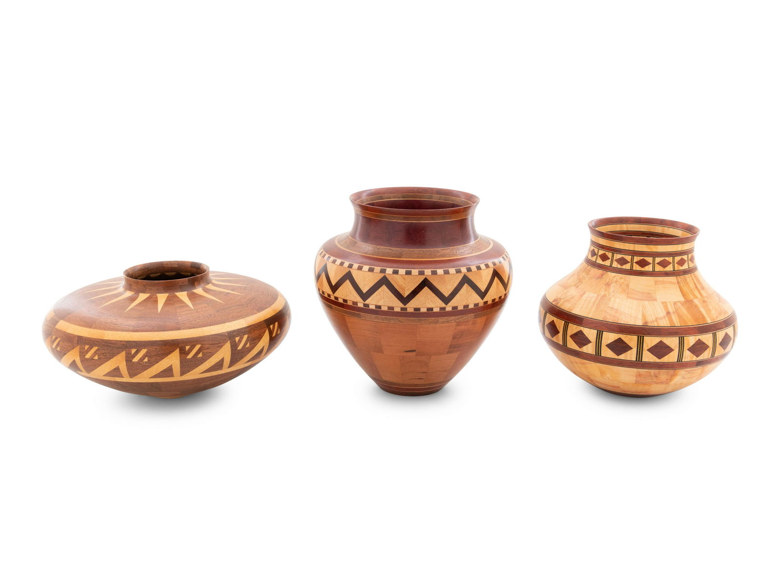 Three Turned Wood Vases by Ray Allen includes one vase (1 of 2)