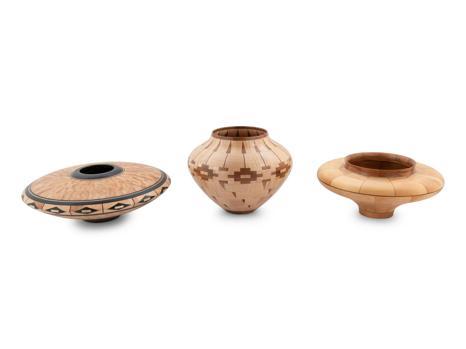 Three Turned Wood Vases by Ray Allen includes one vase (1 of 3)