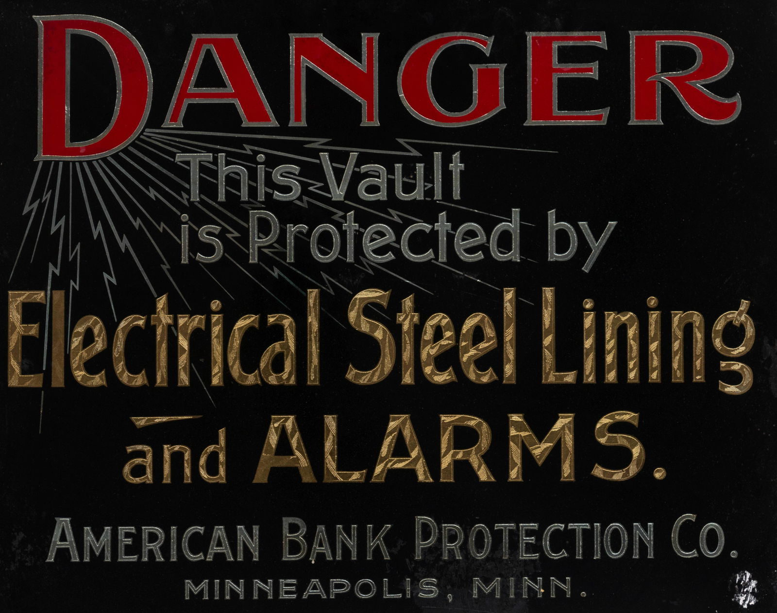 A Parcel Gilt and Reverse Painted Glass American Bank (1 of 2)