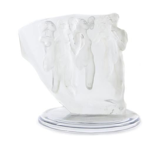 Frederick Hart, (American, 1943-1999), Figures: Frederick Hart (American, 1943-1999) Figures clear acrylic resin inscribed Hart ? MC82 64/100 Height overall 12 inches.