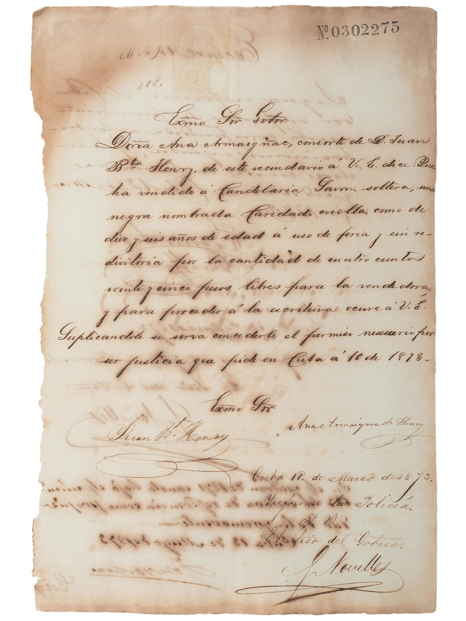 [SLAVERY & ABOLITION - CUBA]. A group of 11 manumission (1 of 16)