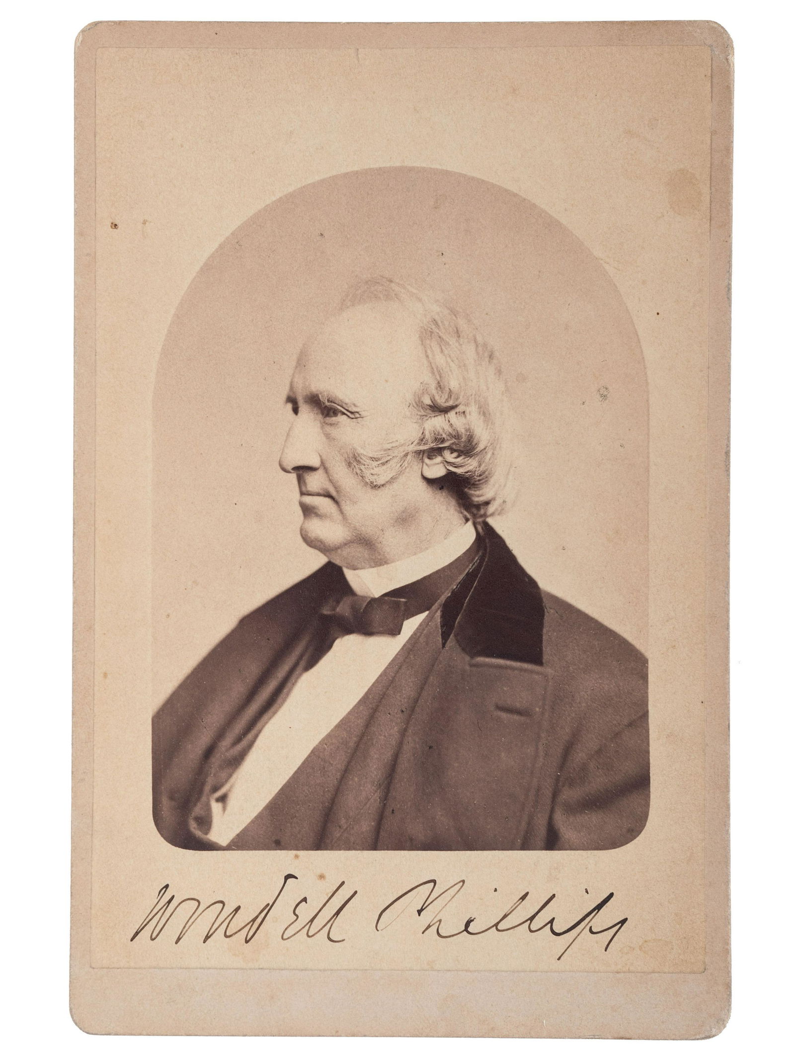 [SLAVERY & ABOLITION]. A signed cabinet card of (1 of 6)