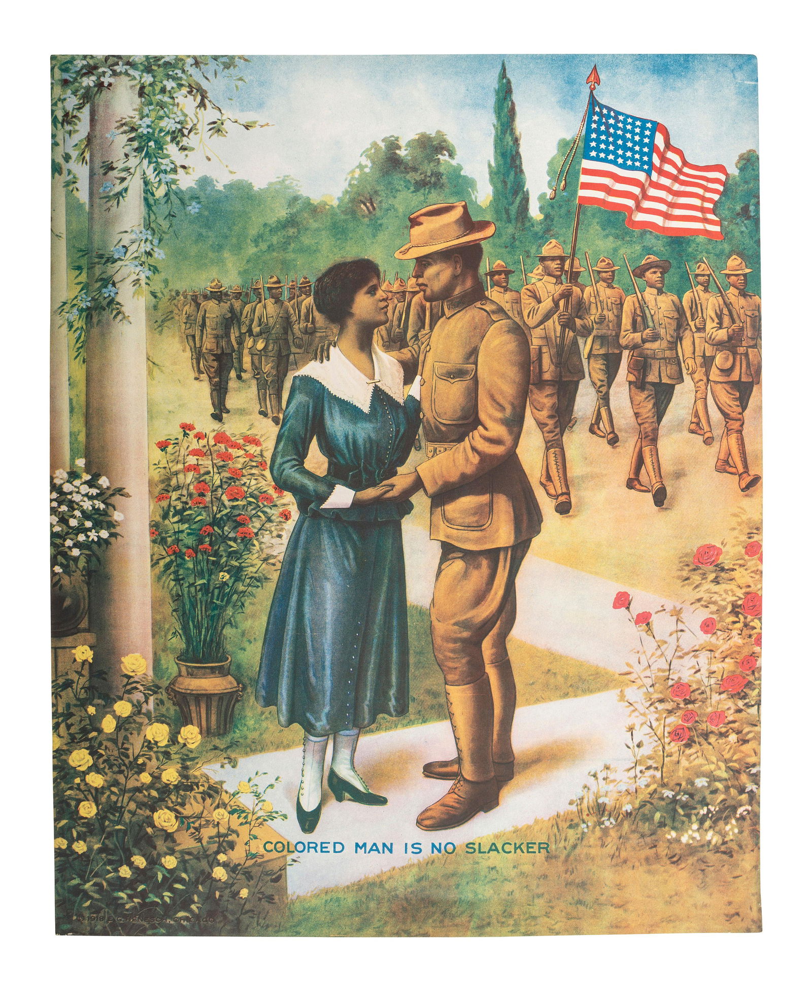 [WORLD WAR I]. Colored Man is No Slacker. Chicago: E.G. (1 of 1)