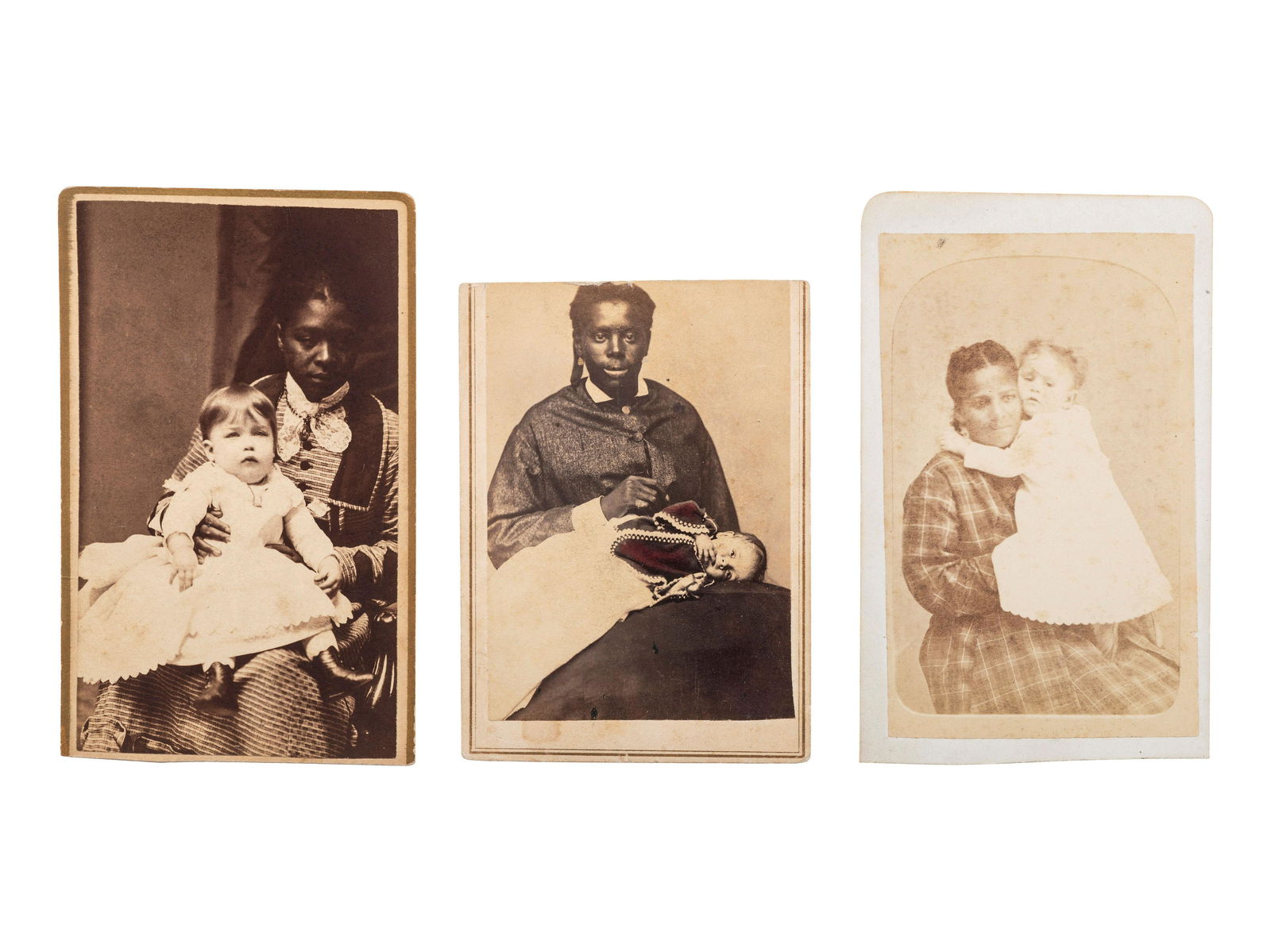 [EARLY PHOTOGRAPHY]. A group of 3 CDVs of African (1 of 2)
