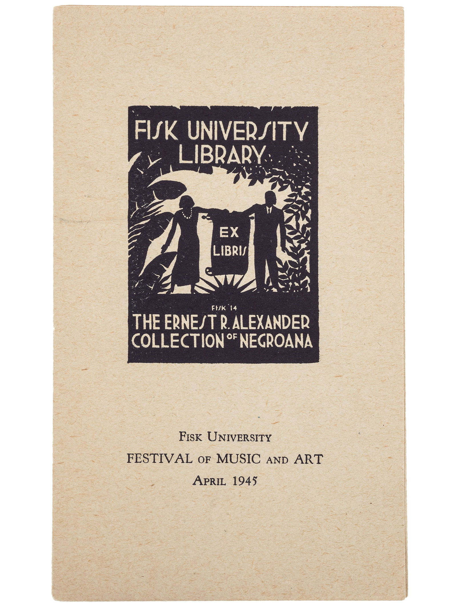 [FINE ART] -- [DOUGLAS, Aaron (1899-1979)]. Fisk (1 of 1)